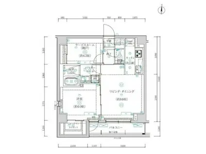 アルテシモ グレイス(1SLDK/7階)の間取り写真