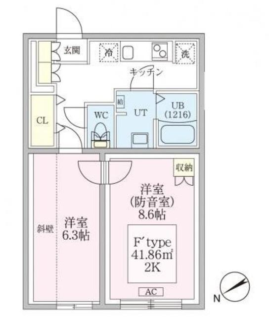 スカイラシクラス平和台(2K/3階)の間取り写真