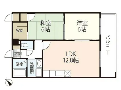 セントヴィラ庚午中(2LDK/1階)の間取り写真