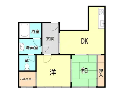 マルイマンション(2DK/3階)の間取り写真