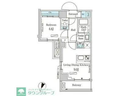 パークアクシス大塚サウスレジデンス(1LDK/5階)の間取り写真