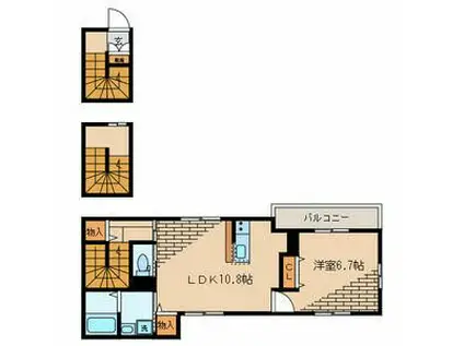 BLISS千歳烏山(1LDK/3階)の間取り写真