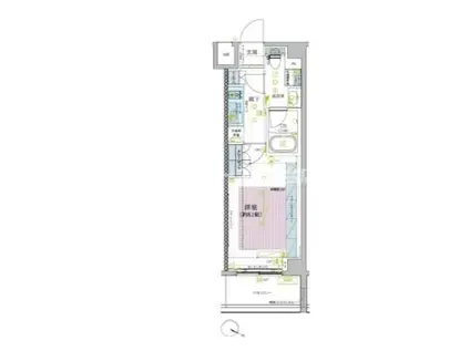 ブライズ蒲田イースト(1K/2階)の間取り写真