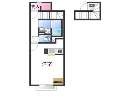 レオネクストヴィヴァンタ(1K/2階)の間取り写真