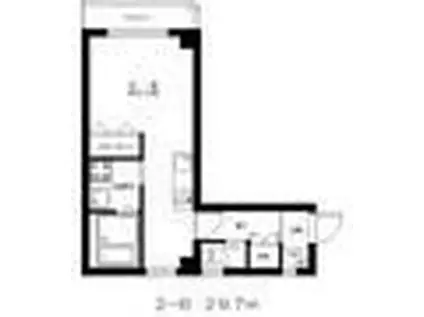 PRIMO(ワンルーム/1階)の間取り写真