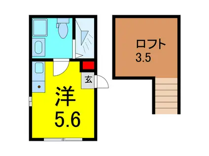 テラス金町(ワンルーム/1階)の間取り写真