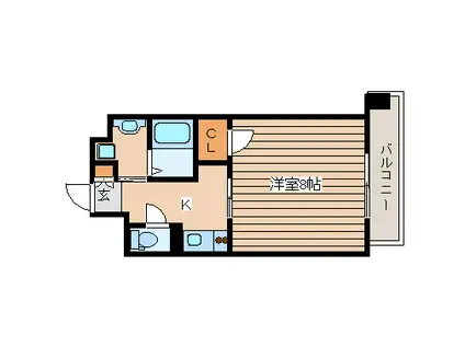 LAVISTA八乙女中央(1K/4階)の間取り写真