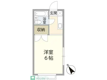 栄ミリオン(1K/1階)の間取り写真