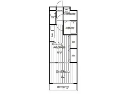クラッセ(1DK/3階)の間取り写真