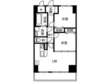 KMおおたかの森(2LDK/8階)の間取り写真