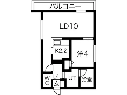コートロティ宮の森(1LDK/3階)の間取り写真