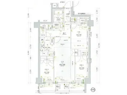オープンハウスレジデンシア北綾瀬コート(2SLDK/7階)の間取り写真
