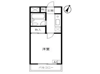 サンハイム成増(ワンルーム/1階)の間取り写真