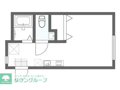 TKJハウスV(ワンルーム/2階)の間取り写真