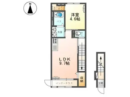本庄市T様アパート工事(1LDK/2階)の間取り写真