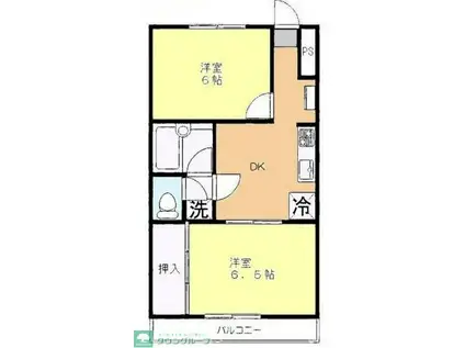 池田ビル(2DK/3階)の間取り写真