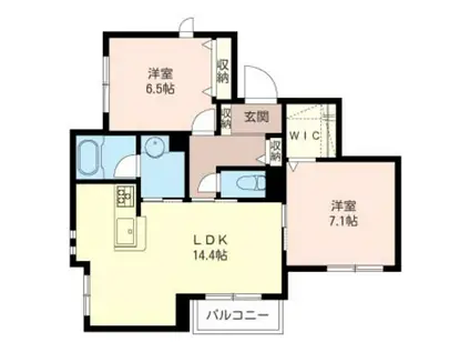 OLD TREE 2ND(2LDK/2階)の間取り写真