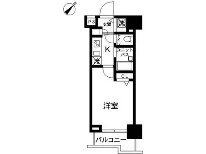 スカイコート池袋第7(1K/4階)の間取り写真