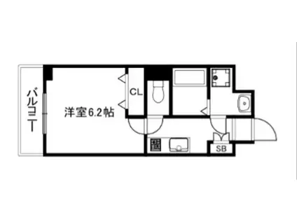 阪急京都線 西京極駅 徒歩17分 7階建 新築(1K/5階)の間取り写真