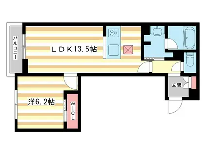 グラン フェリシア(1LDK/1階)の間取り写真