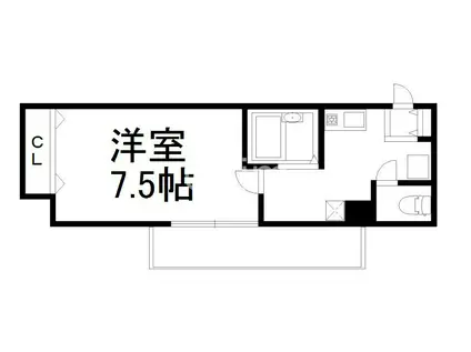 SUN VISTA四条(1K/7階)の間取り写真