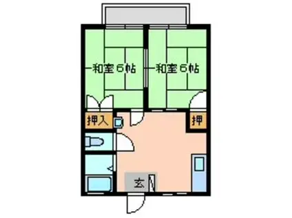 サンライフ・I(2DK/1階)の間取り写真