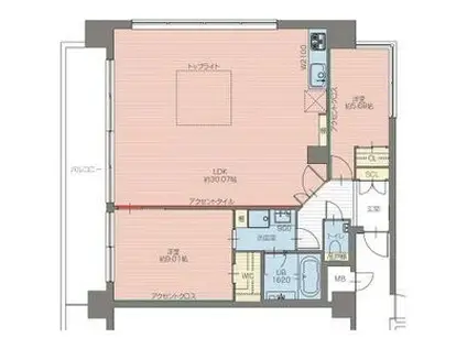 プレジオさくら夙川(2LDK/8階)の間取り写真