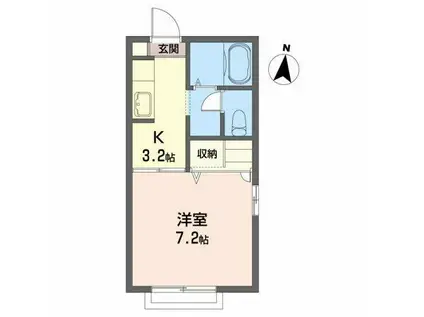 OMハイツ(1K/1階)の間取り写真