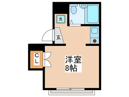 カーサいづみ(ワンルーム/1階)の間取り写真