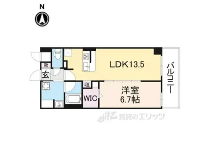 サニーサイド深江(1LDK/4階)の間取り写真