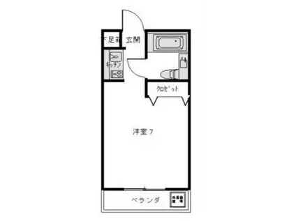 チャイルドライクエンプレス(1K/2階)の間取り写真