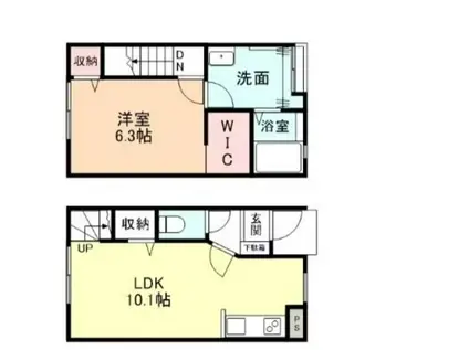 グランフォレ(1LDK/1階)の間取り写真