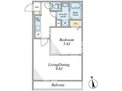鹿浜三丁目計画(1LDK/2階)の間取り写真
