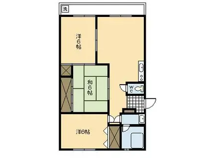 グランドヴィレッジ田吉(3LDK/3階)の間取り写真