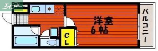 ファンガーデン(1K/3階)の間取り写真