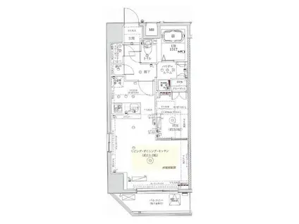 フェルクルールプレスト上野根岸(1LDK/8階)の間取り写真