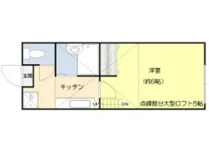 チャーガーデン(1K/1階)の間取り写真