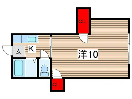 グロリアコーポ(1K/2階)の間取り写真