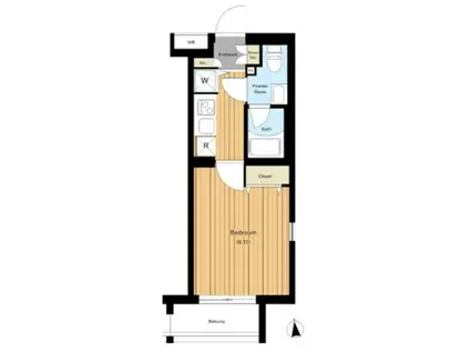 LEA MARKS東白楽(1K/2階)の間取り写真