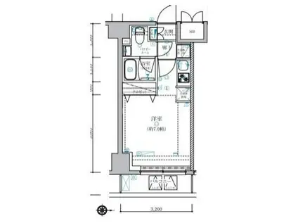 ARTESSIMO GREAS(1K/4階)の間取り写真