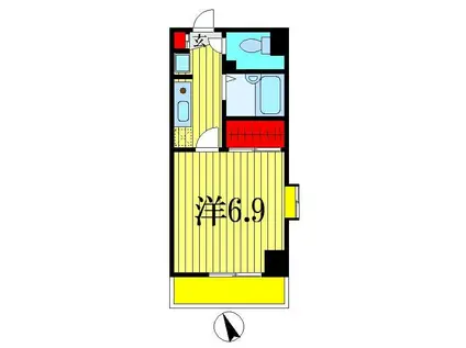 ミリアビタNO.13(1K/8階)の間取り写真