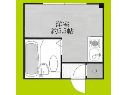 アムズ城北(ワンルーム/3階)の間取り写真