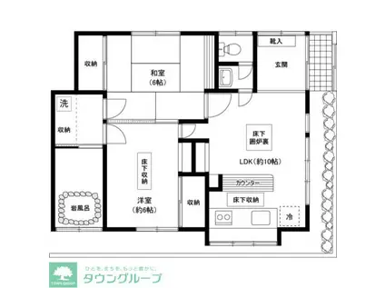 カネコハイツ(2LDK/1階)の間取り写真