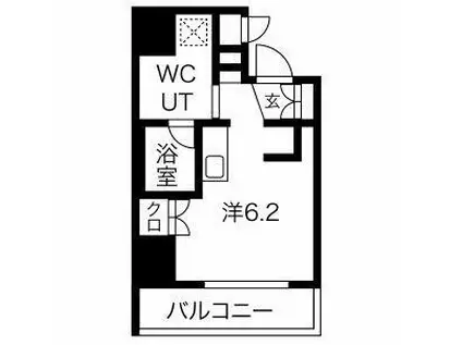 エルフォルテ五反田(ワンルーム/3階)の間取り写真