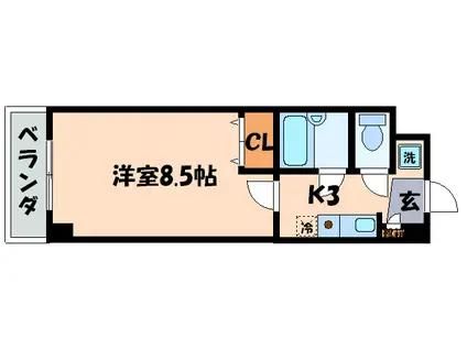 APEX FLAT R(1K/6階)の間取り写真