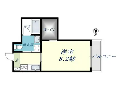 アンギン ルマ(1K/2階)の間取り写真