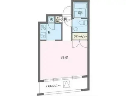 パークフロント西新宿(ワンルーム/8階)の間取り写真