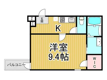 フジパレス水堂町(1K/1階)の間取り写真