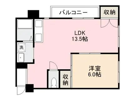 BASE津田(1LDK/2階)の間取り写真