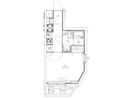 GENOVIA学芸大学(1K/1階)の間取り写真